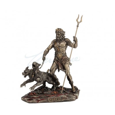 Hades Holding Staff With Cerberus Statue Sculpture Figure 6944197131922  263223168294